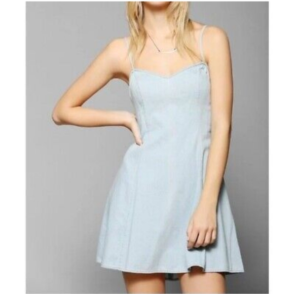 Size M light blue jean denim sun dress - Picture 5 of 15